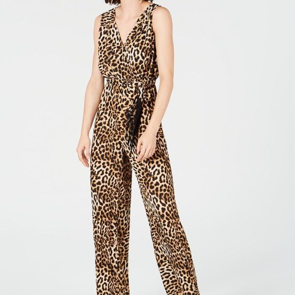 INC International Concepts Pants - NWT INC Leopard Print Jumpsuit, size 4